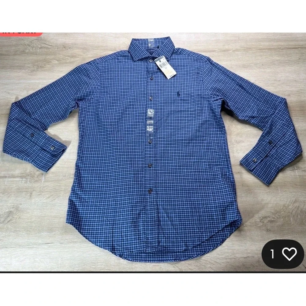 POLO RALPH LAUREN Blue Heather Multi men's large classic‎ fit